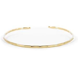 Delicate 14K Gold Fill Hammered Cuff Bracelet