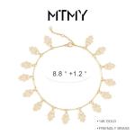 Dainty Gold Hamsa Anklet for Women