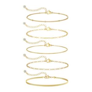 Dainty Gold Plated Moroccan Bracelet Set for Women