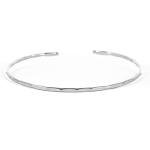Delicate Hammered Sterling Silver Stacking Bracelet