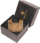 Bollywood Brass Floral Etching Cuff Bracelet for Women