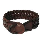 Artisan Handmade Leather Wristband Bracelet - Bangkok Weave