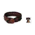 Artisan Handmade Leather Wristband Bracelet - Bangkok Weave