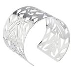 Silver Aztec Style Geo Cutout Bracelet Cuff