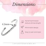 Hammered Solid Silver Wide Cuff Bracelet