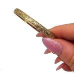 Ornate 14k Gold Moroccan Bangle Bracelet