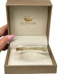 Ornate 14k Gold Moroccan Bangle Bracelet