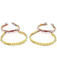 Tibetan Braided Cotton Copper Beads Bracelet Set