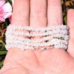 Rainbow Moonstone Natural Crystal Chip Bracelet