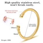 Stylish Twisted Cable Wire Bracelet for Women