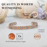 Feather Design Copper Magnetic Bracelet for All