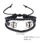 Moroccan National Flag Retro Leather Bangle Bracelet