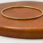 Gold Curlicue Moroccan Bangle Bracelet for Women