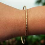 Gold Curlicue Moroccan Bangle Bracelet for Women