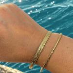 Gold Curlicue Moroccan Bangle Bracelet for Women