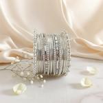 Boho Vintage Ethnic Silver Plated Bracelet Set