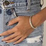 Handmade Braided Silver Cuff Bracelet for Everyone