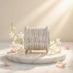 Boho Vintage Tribal Gypsy Crystal Bangle Bracelets