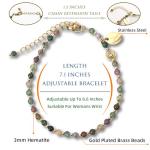 Colorful India Agate Adjustable Bracelet for Women