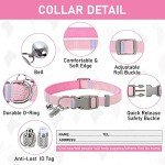 Small Dog Harness and Leash Set - Pink