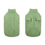 Cozy Turtleneck Sweater for Small Dogs - Green