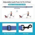 Navy Blue Reflective Dog Collar and Leash Set