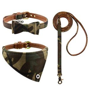 Bow Tie Dog Collar and Leash Set - 3PCS