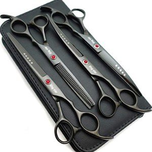 Professional 4-Piece Titanium Dog Grooming Scissors Set