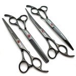 Professional 4-Piece Titanium Dog Grooming Scissors Set