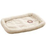 Slumber Pet Sherpa Crate Bed with Bumper Cushion