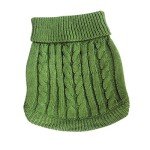 Classic Green Turtleneck Dog Sweater - Large