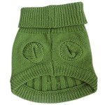 Classic Green Turtleneck Dog Sweater - Large