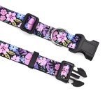 Bohemian Floral Dog Collar and Leash Set