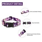 Mercano Adjustable Soft Nylon Dog Collar - Floral Pink