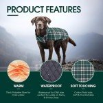 Cozy Reversible Plaid Dog Coat for Winter