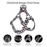 Adjustable Dog Harness and Leash Set - Checkered