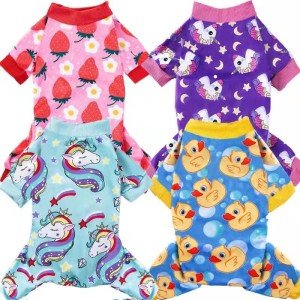 Cozy 4-Piece Dog Pajamas for Small Pups