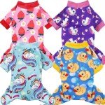 Cozy 4-Piece Dog Pajamas for Small Pups