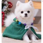 Christmas Dog Costume with Cape and Hat - Small