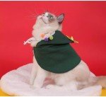 Christmas Dog Costume with Cape and Hat - Small