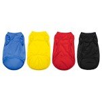 Colorful Summer Dog T-Shirts - Set of 4