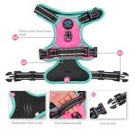 Reflected Adjustable No Pull Dog Harness - Pink