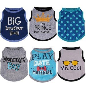 6 Pack Cozy Winter Shirts for Small Pets