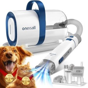 Oneisall 7-in-1 Dog Grooming Kit with Vacuum