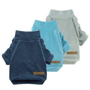 Classic Fleece Dog Sweater 3-Pack for Small Pets