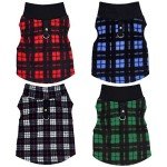 Buffalo Plaid Dog Sweaters with Leash Ring