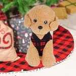Buffalo Plaid Dog Sweaters with Leash Ring