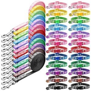 48-Piece Adjustable Dog Collar and Leash Set