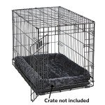 Gray Bolster Dog Bed for Crates, 22-Inch