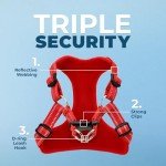 Voyager Reflective No-Pull Dog Harness - Red